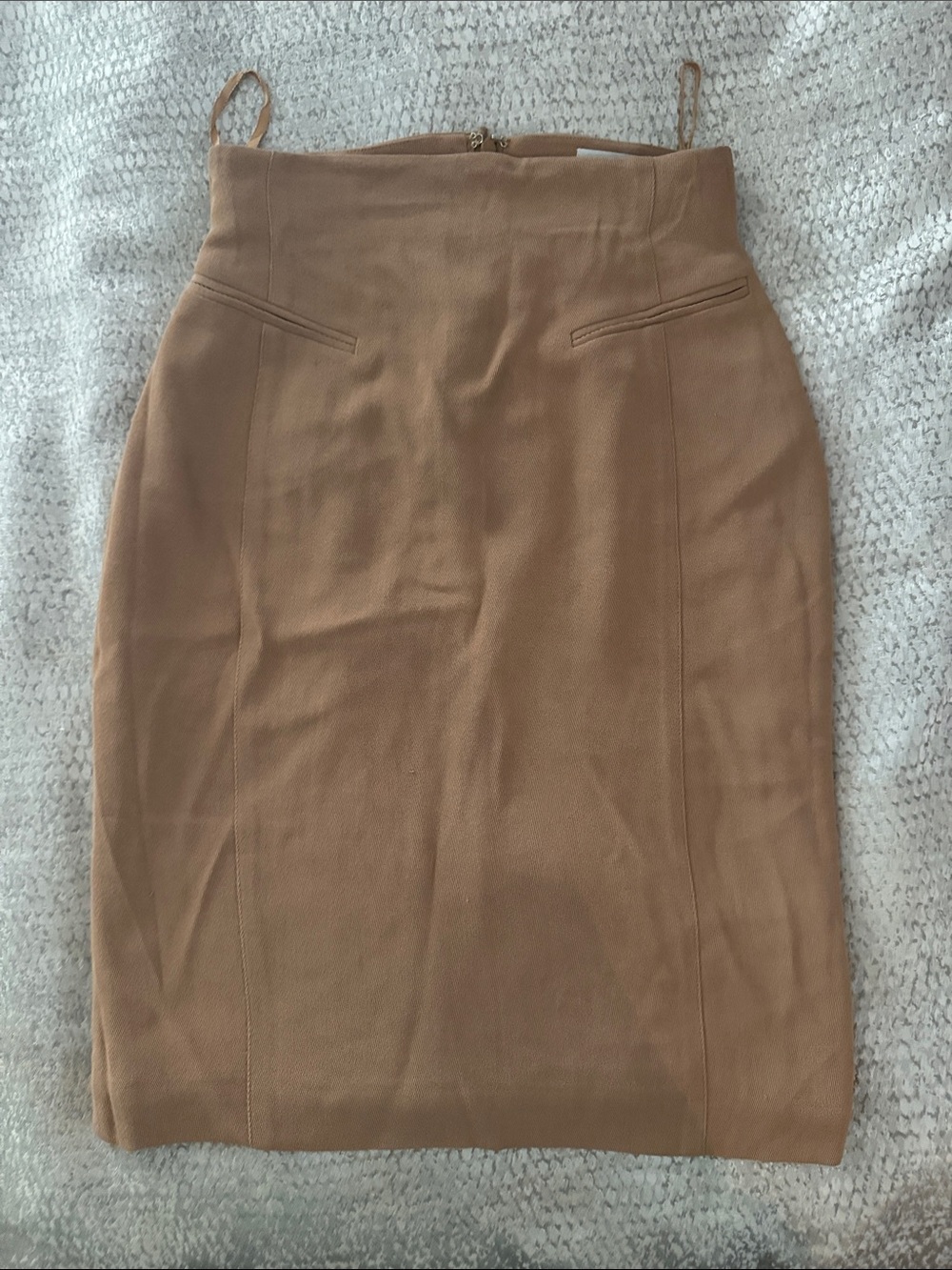 Emanuel by Emanuel Ungaro Camel Brown High-Waist Pencil Skirt